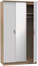Camden Tall Mirrored 3 Door Triple Wardrobe