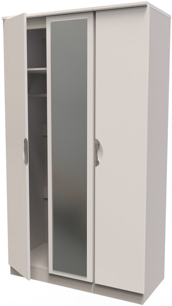 Camden Tall Mirrored 3 Door Triple Wardrobe