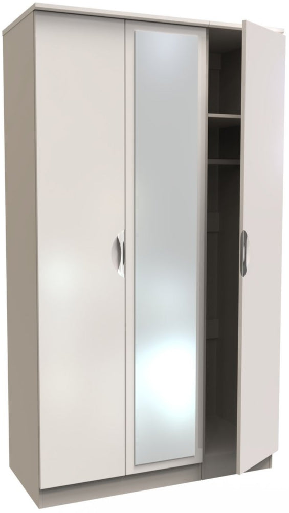 Camden Tall Mirrored 3 Door Triple Wardrobe
