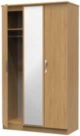 Camden Tall Mirrored 3 Door Triple Wardrobe