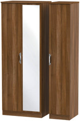 Camden Tall Mirrored 3 Door Triple Wardrobe