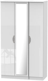 Camden Tall Mirrored 3 Door Triple Wardrobe