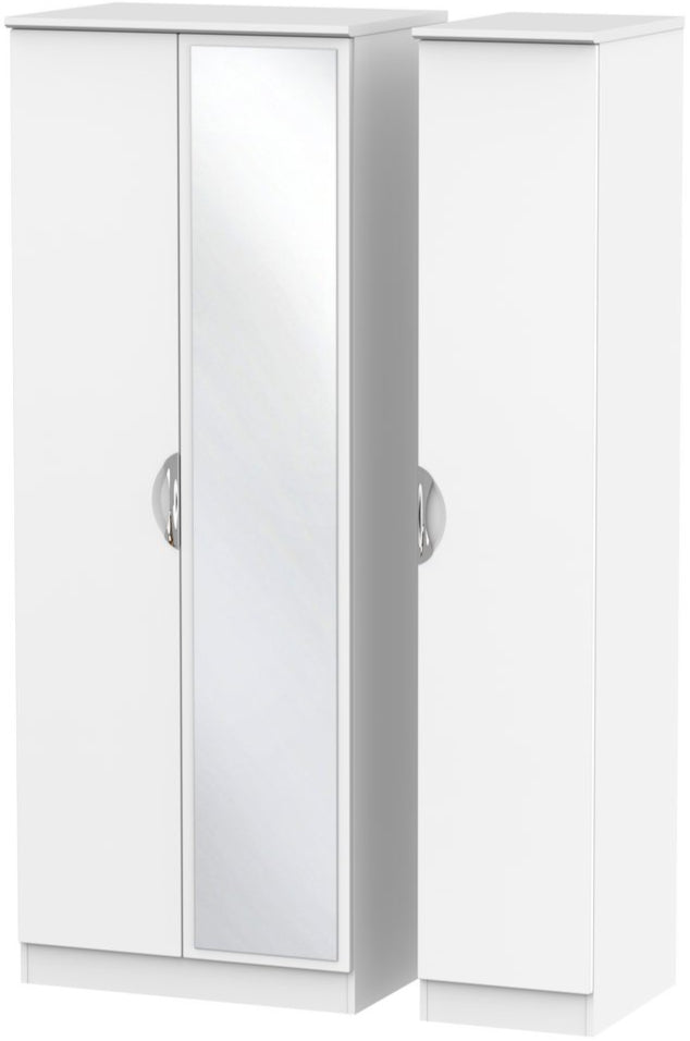 Camden Tall Mirrored 3 Door Triple Wardrobe