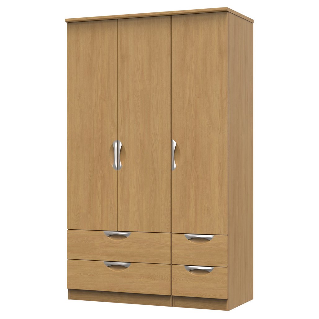 Camden 4 Drawer 3 Door Triple Wardrobe
