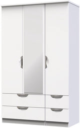 Camden Mirrored 4 Drawer 3 Door Triple Wardrobe