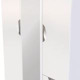 Camden Mirrored Small 2 Drawer 3 Door Triple Wardrobe
