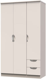 Camden Tall Small 2 Drawer 3 Door Triple Wardrobe