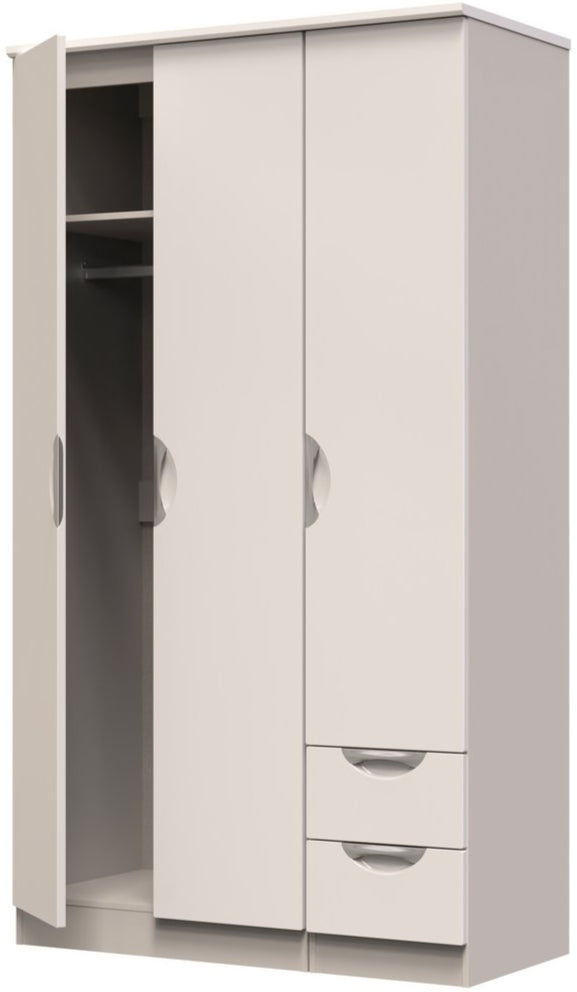 Camden Tall Small 2 Drawer 3 Door Triple Wardrobe