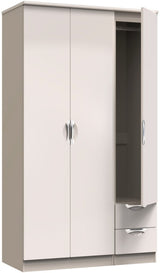 Camden Tall Small 2 Drawer 3 Door Triple Wardrobe