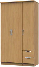 Camden Tall Small 2 Drawer 3 Door Triple Wardrobe