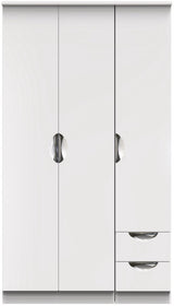 Camden Tall Small 2 Drawer 3 Door Triple Wardrobe