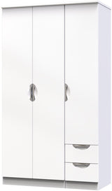 Camden Tall Small 2 Drawer 3 Door Triple Wardrobe