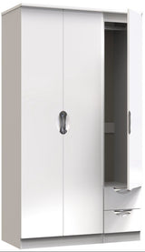 Camden Tall Small 2 Drawer 3 Door Triple Wardrobe