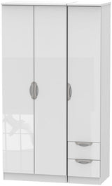 Camden Tall Small 2 Drawer 3 Door Triple Wardrobe