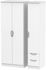 Camden Tall Small 2 Drawer 3 Door Triple Wardrobe