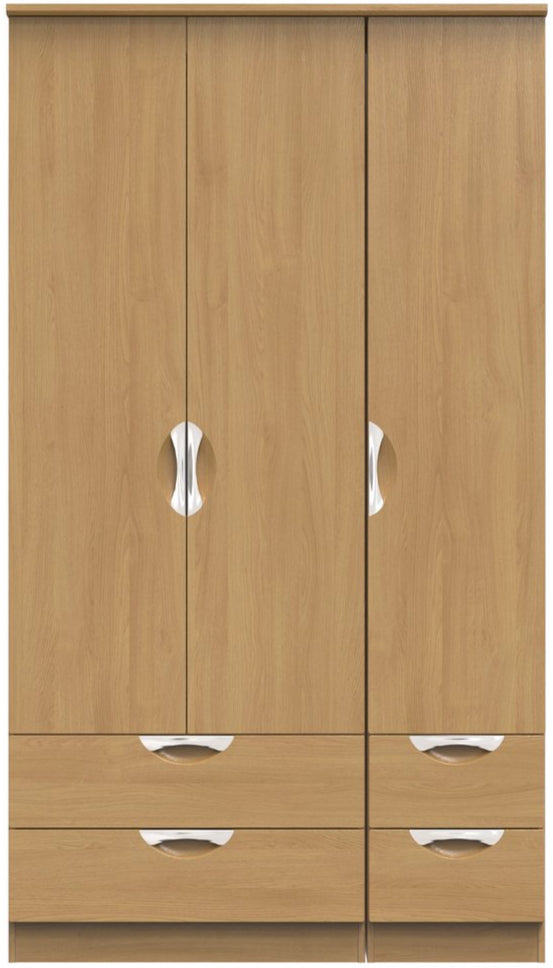Camden Tall 4 Drawer 3 Door Triple Wardrobe
