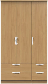 Camden Tall 4 Drawer 3 Door Triple Wardrobe
