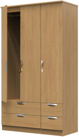 Camden Tall 4 Drawer 3 Door Triple Wardrobe