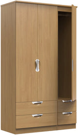 Camden Tall 4 Drawer 3 Door Triple Wardrobe