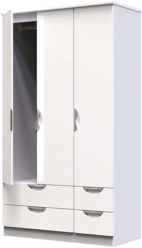 Camden Tall 4 Drawer 3 Door Triple Wardrobe