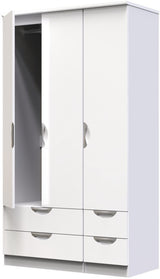 Camden Tall 4 Drawer 3 Door Triple Wardrobe