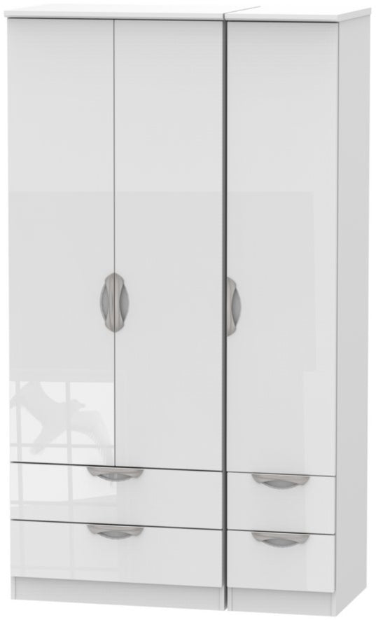 Camden Tall 4 Drawer 3 Door Triple Wardrobe