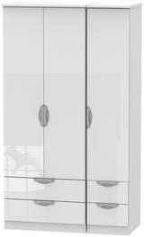 Camden Tall 4 Drawer 3 Door Triple Wardrobe