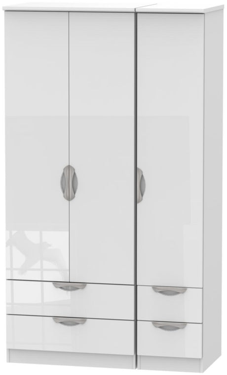 Camden Tall 4 Drawer 3 Door Triple Wardrobe