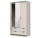 Camden Tall Mirrored 4 Drawer 3 Door Triple Wardrobe