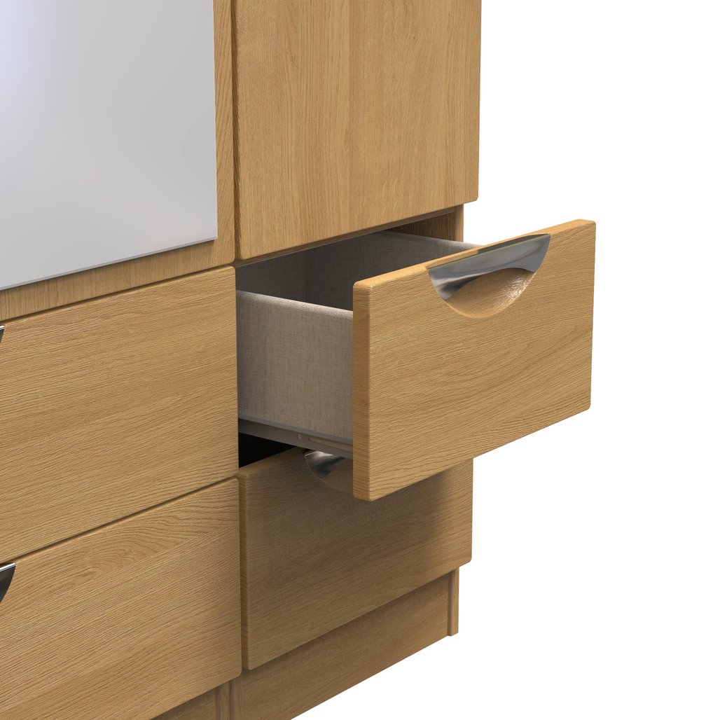 Camden Tall Mirrored 4 Drawer 3 Door Triple Wardrobe