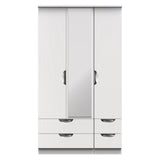 Camden Tall Mirrored 4 Drawer 3 Door Triple Wardrobe