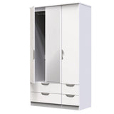 Camden Tall Mirrored 4 Drawer 3 Door Triple Wardrobe