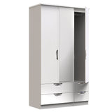Camden Tall Mirrored 4 Drawer 3 Door Triple Wardrobe