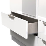 Camden Tall Mirrored 4 Drawer 3 Door Triple Wardrobe