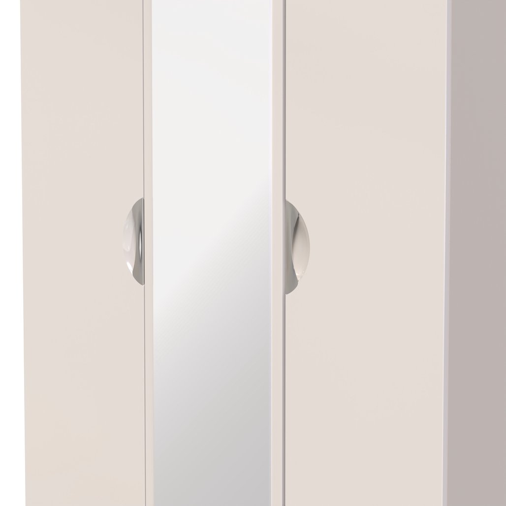 Camden Tall Mirrored 2 Drawer 3 Door Triple Wardrobe
