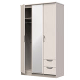 Camden Tall Mirrored 2 Drawer 3 Door Triple Wardrobe