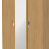 Camden Tall Mirrored 2 Drawer 3 Door Triple Wardrobe