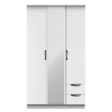 Camden Tall Mirrored 2 Drawer 3 Door Triple Wardrobe