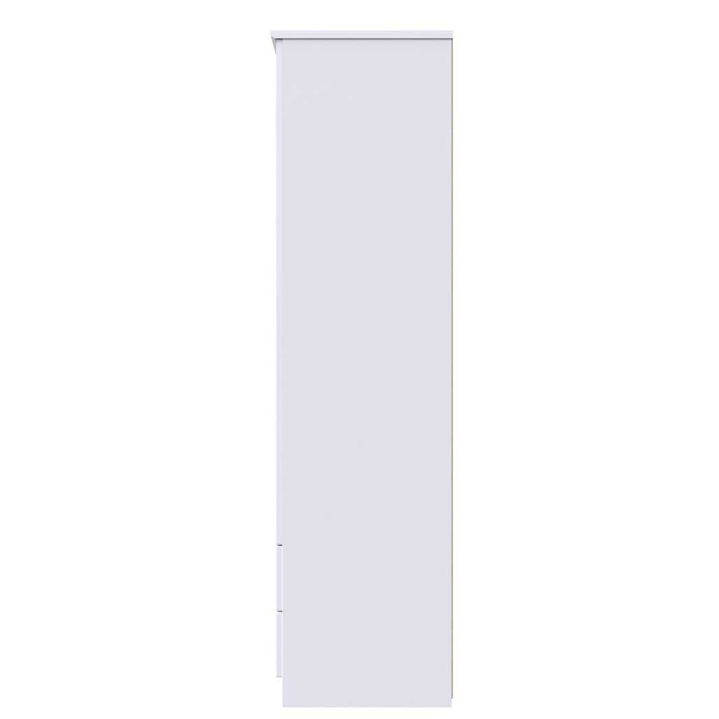 Camden Tall Mirrored 2 Drawer 3 Door Triple Wardrobe