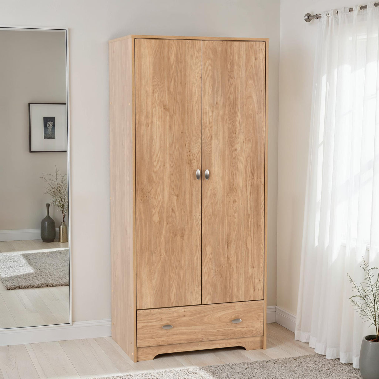 Carlton 2 Door 1 Drawer Double Wardrobe