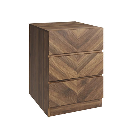 Catania Herringbone 3 Drawer Bedside Chest