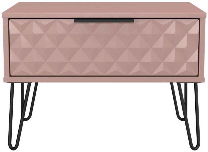 Harlequin 1 Drawer Midi Chest with Black Hairpin Legs