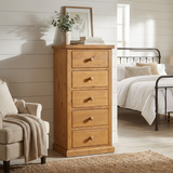 Verde 5 Drawer Tallboy Chest of Drawers