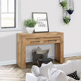 Compton Oak 2 Drawer Console Table