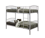 Corfu Silver Metal Single Bunk Bed (3' Single)