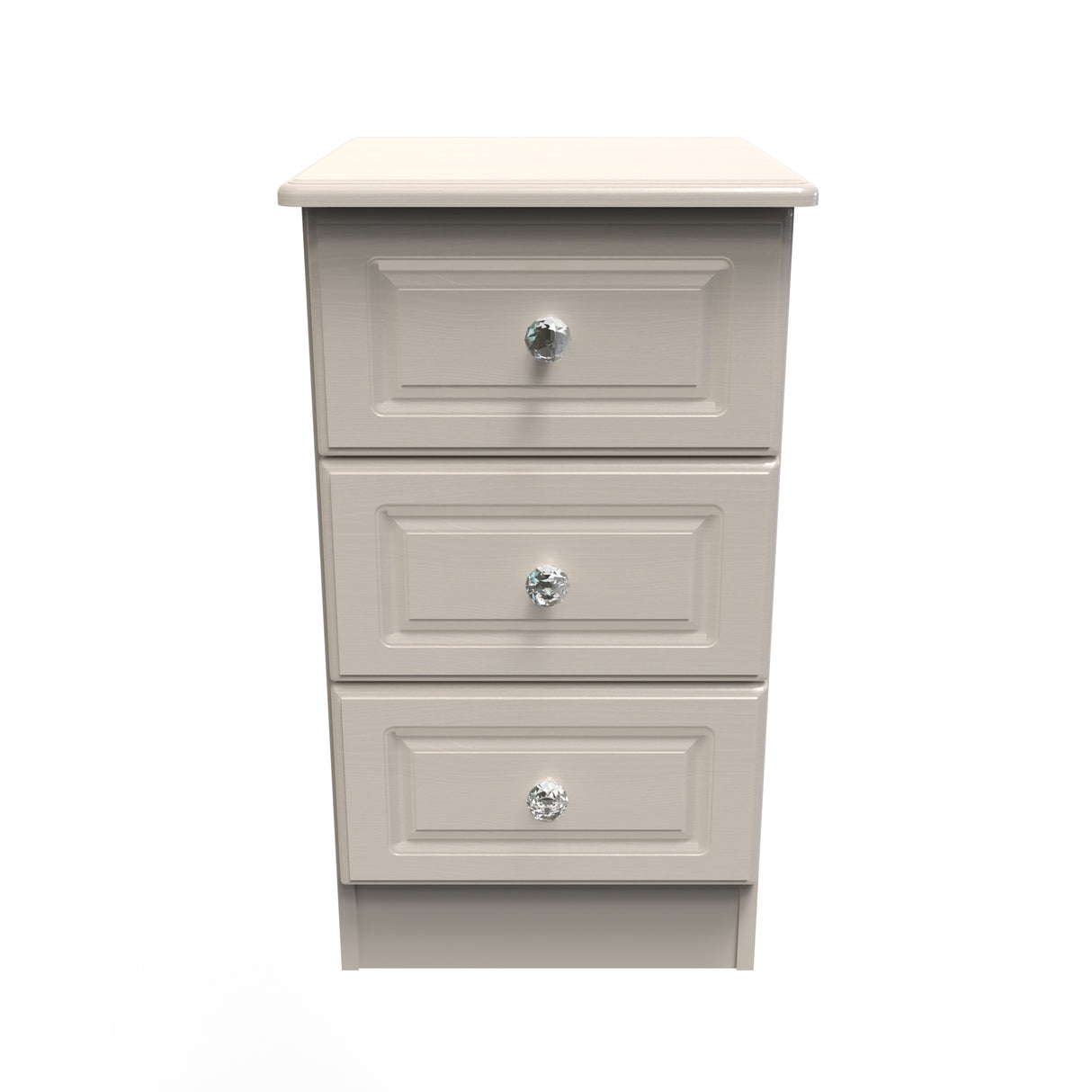 Crystal Ash 3 Drawer Bedside Cabinet