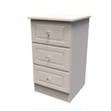 Crystal Ash 3 Drawer Bedside Cabinet