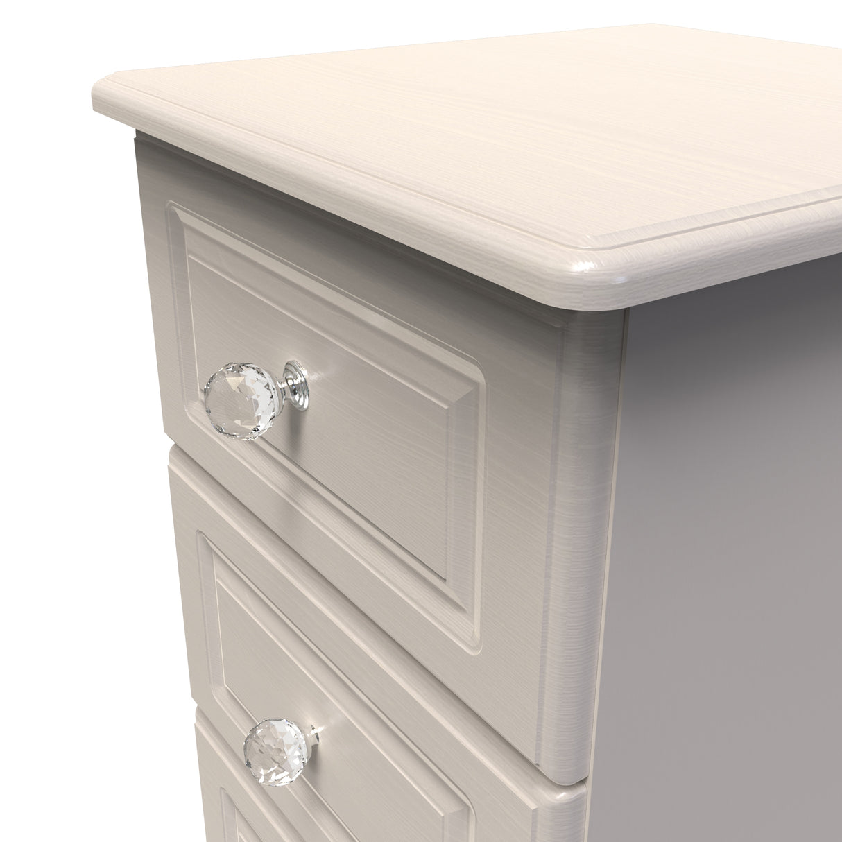 Crystal Ash 3 Drawer Bedside Cabinet