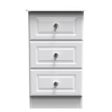 Crystal Ash 3 Drawer Bedside Cabinet