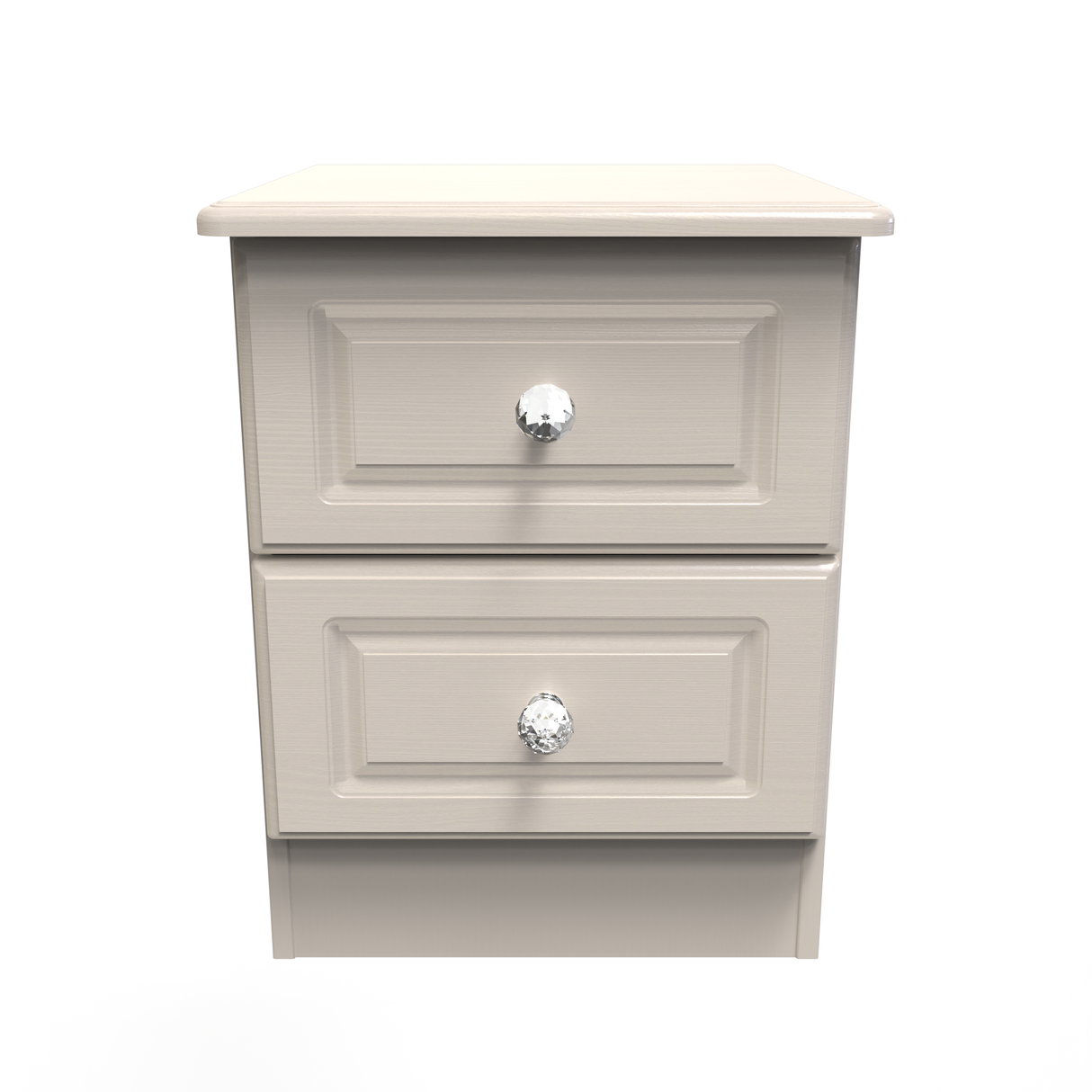 Crystal Ash 2 Drawer Bedside Cabinet